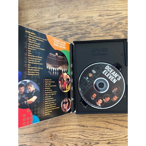 Oceans Eleven Fullscreen DVD 2001 Crime Comedy Movie George Clooney Pre-Owned - Picture 2 of 4